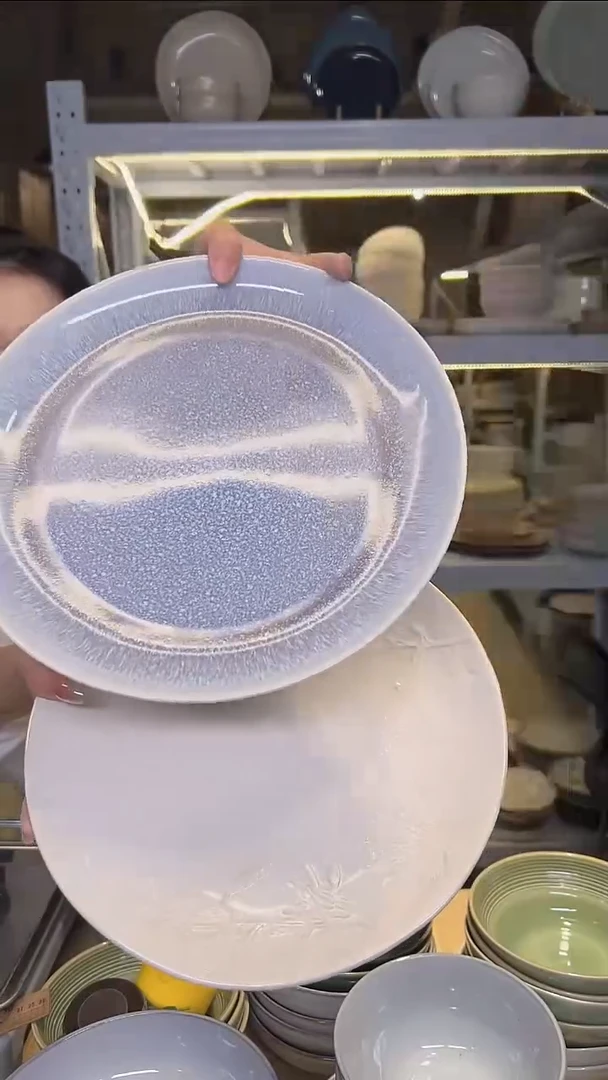 瓷157外贸尾货高温釉下彩陶瓷餐具默认微瑕