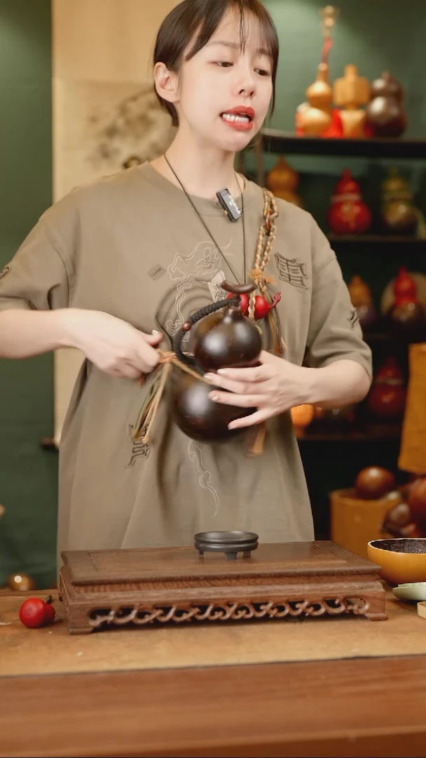 153号精品天然大漆酒葫芦一物一拍~