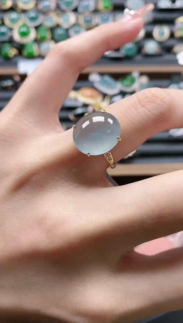 【闪购商品】翡翠戒指银S925镶嵌51511