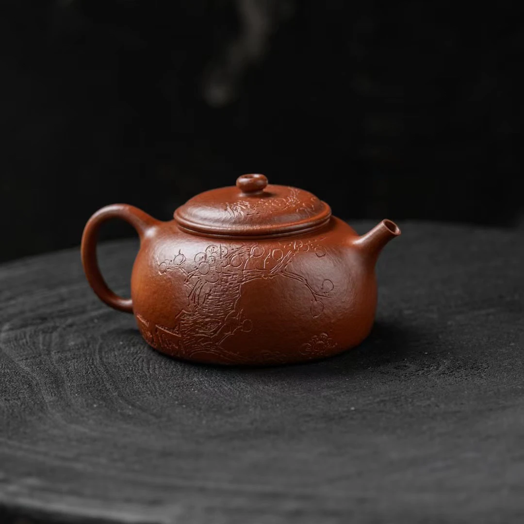 嘤嘤茶事｜隐园  八十年代老朱泥紫砂壶 150cc 高园园制全手工