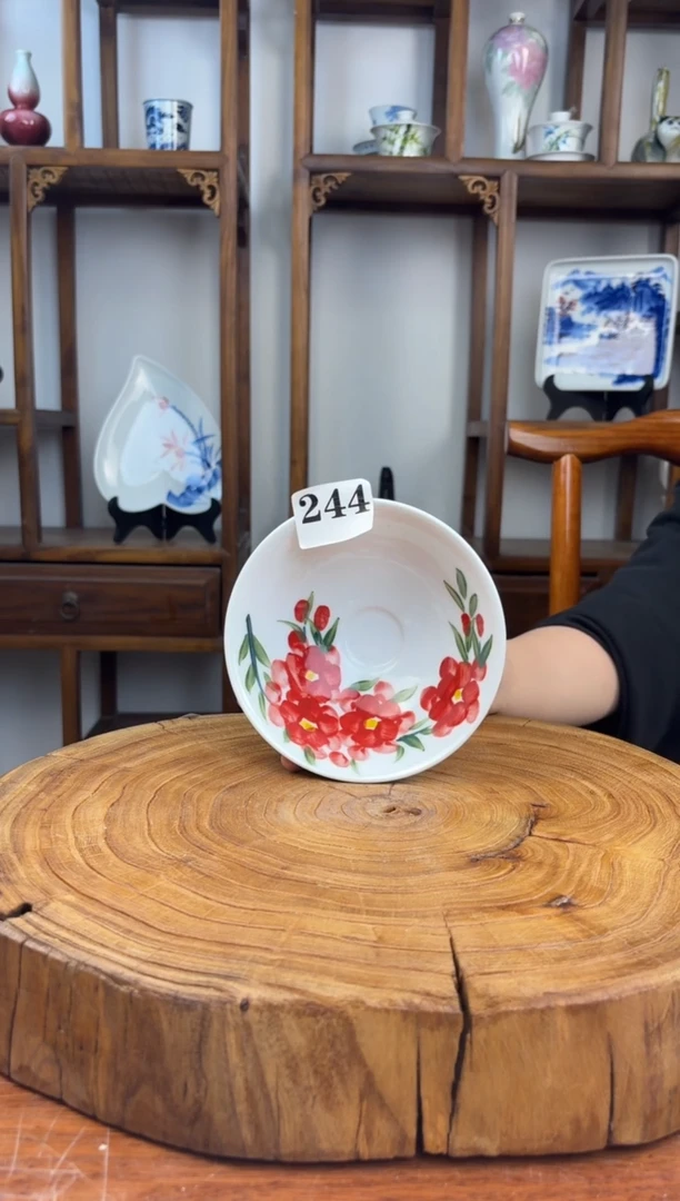 瓷片国韵瓷坊-手工手绘小斗笠244