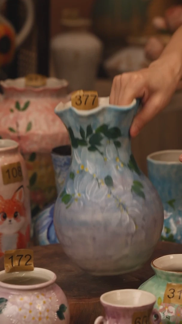 陶瓷377景德镇设计师手作花器摆件侘寂风