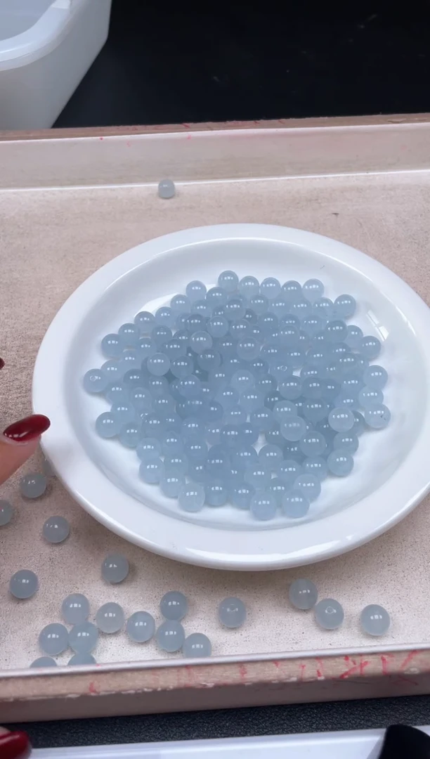 【闪购商品】玛瑙/玉髓颈饰未镶嵌W791冰川蓝玛瑙8mm*40颗