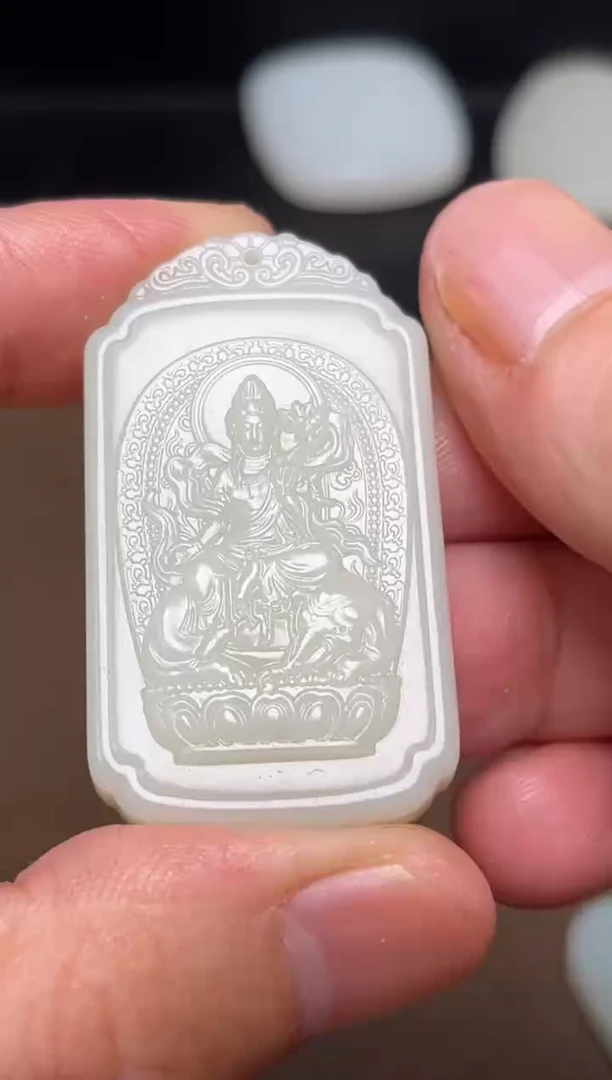 和田玉未镶嵌颈饰25  普贤