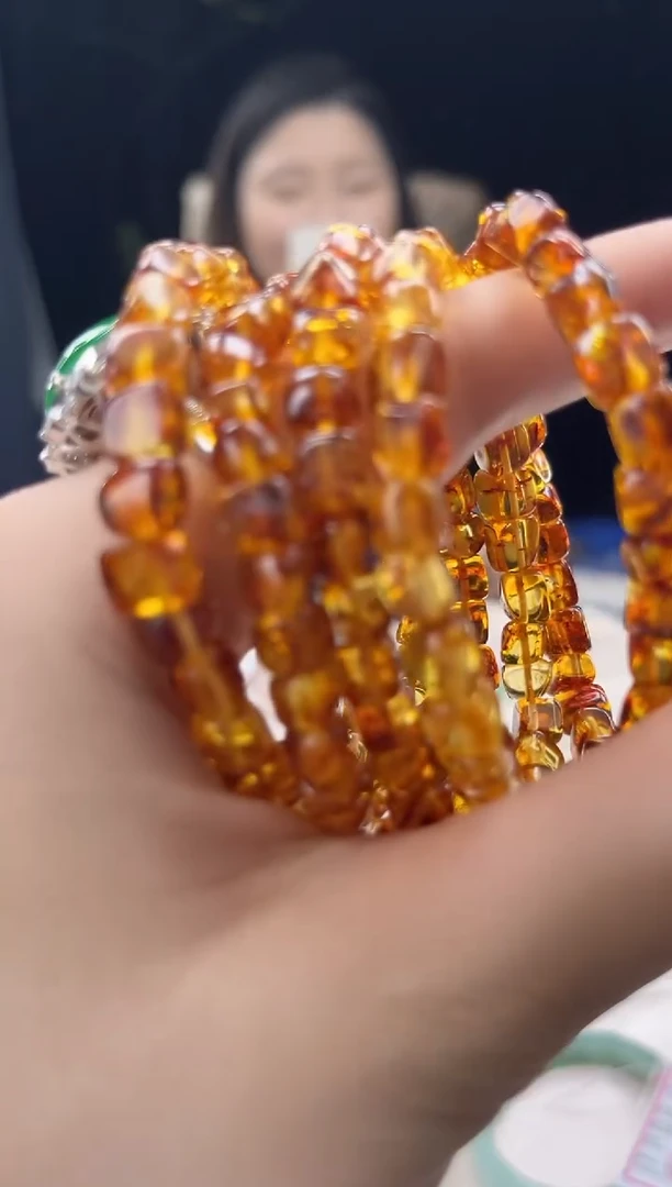 未镶嵌琥珀（花珀）手链0231000307多样性发一