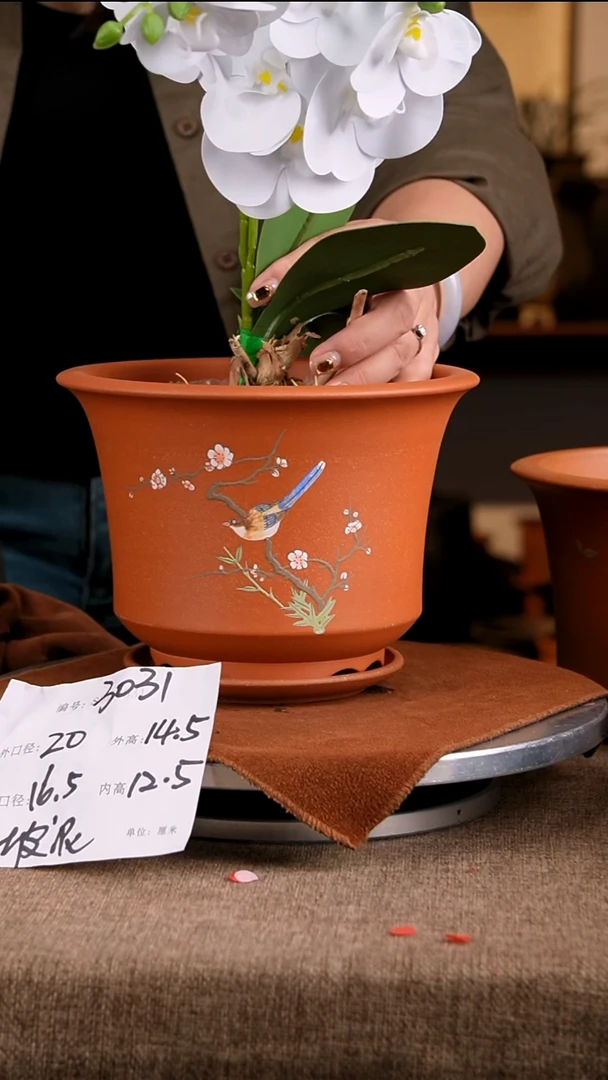 紫砂花盆花卉工艺3031+z