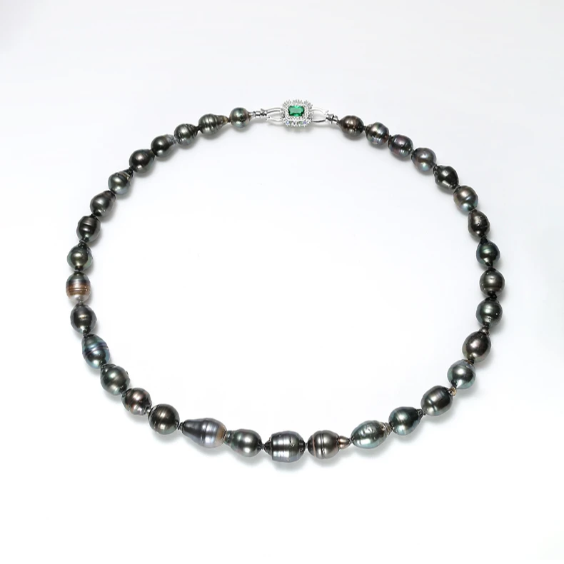 【三哥专享】大溪地 海水珍珠项链 S925银 约:9-12mm