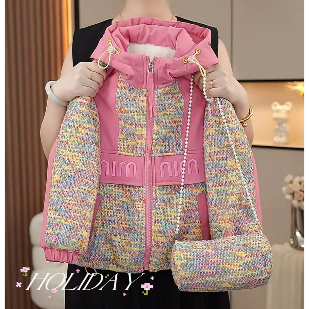 现货-女童外套冬装2025新款中大儿童加厚上衣