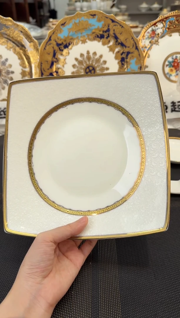 瓷片方深盘 正品 1个