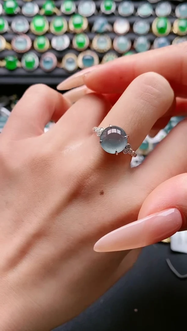 【闪购商品】翡翠戒指银S925镶嵌11111