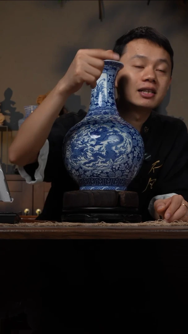 摆件WN问泥景德镇陶瓷花瓶摆件