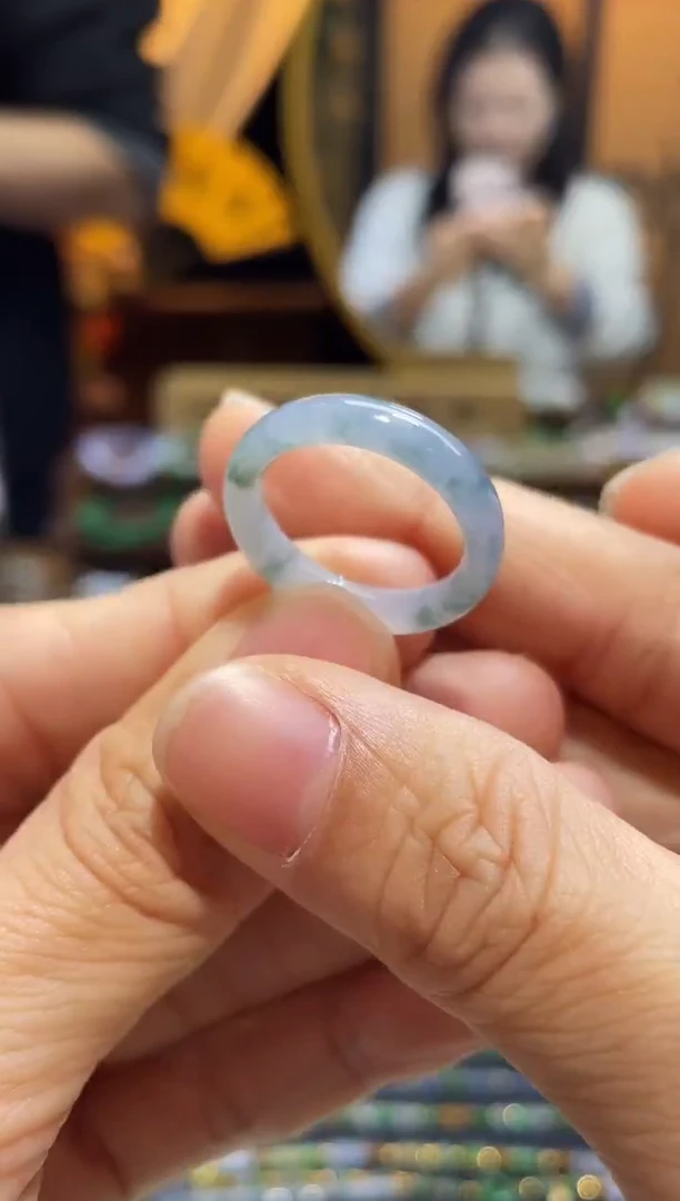 颈饰未镶嵌翡翠指环14-15圈口