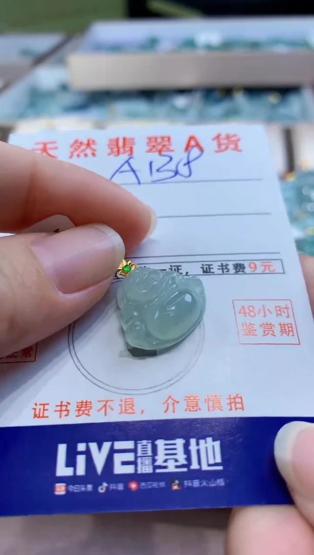 颈饰未镶嵌翡翠 天然翡翠挂件