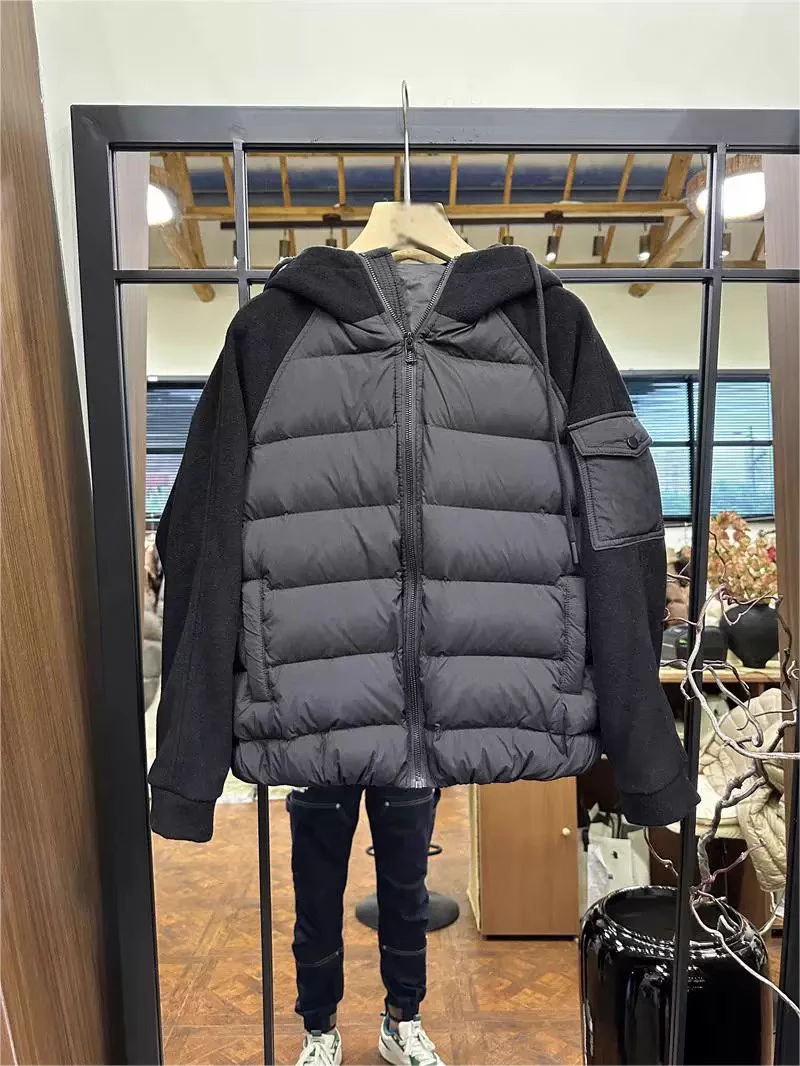 衣长56    H112【冬日恋岛】拼接卫衣外套