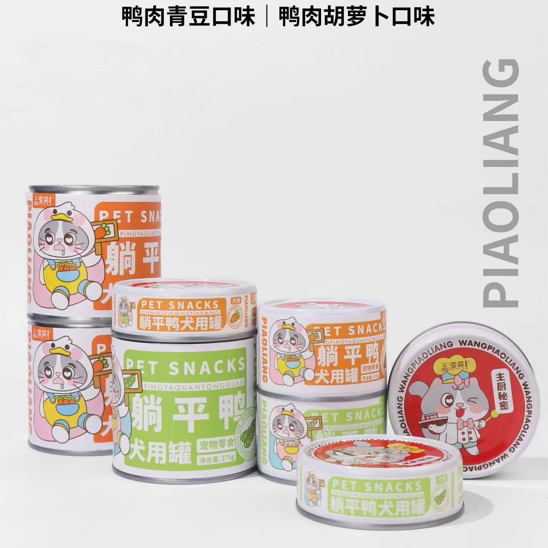 王漂亮 躺平鸭犬用罐100g
