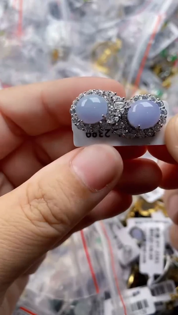 银S925镶嵌戒指翡翠555    9