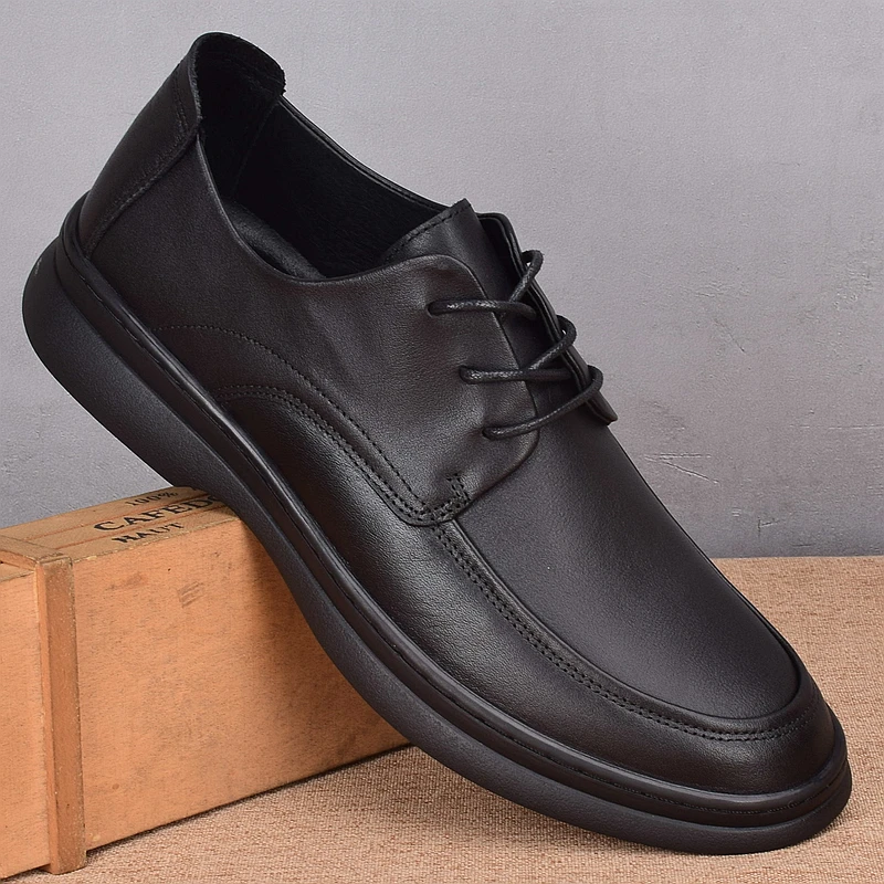 CATIA SELI春秋新款真皮皮鞋商务正装百搭软底上班透气牛皮休闲鞋