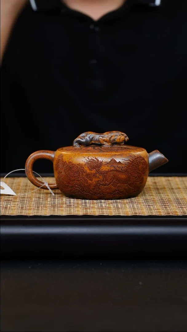 紫砂茶壶柴烧 卧虎藏龙