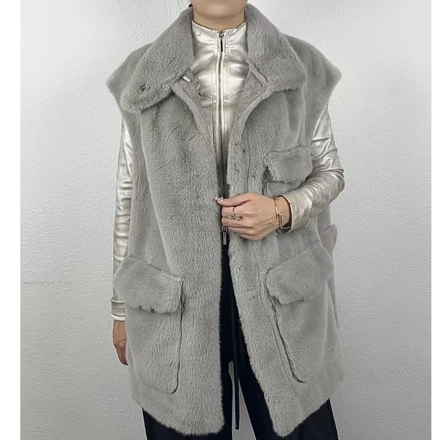 短外套潮流冬季连帽秋冬女士立领灰色休闲轻奢百搭2335