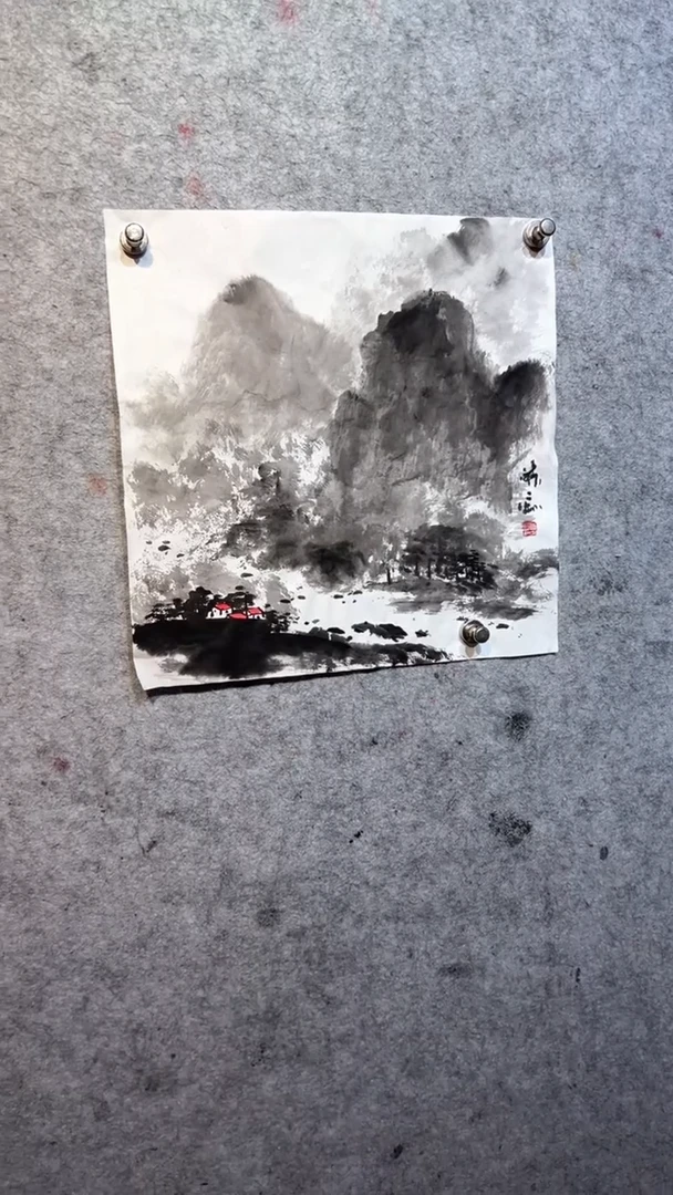 国画吉***虎张自学水墨画30