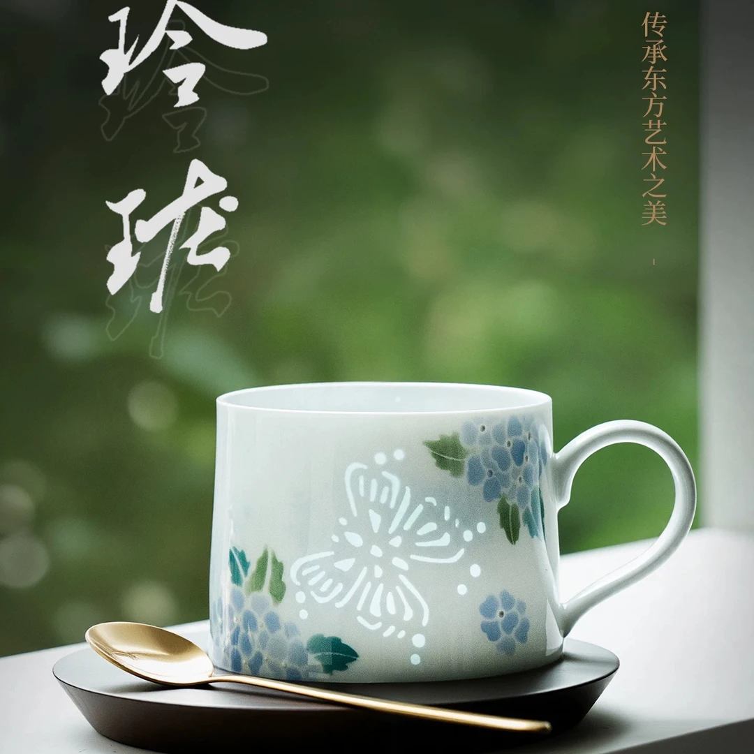 景德镇高温高白泥咖啡杯【3件套】带手提礼盒送人送礼爆款推荐