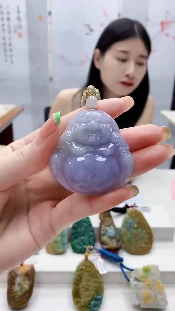 未镶嵌定制翡翠问*4812ry-毛货挂件