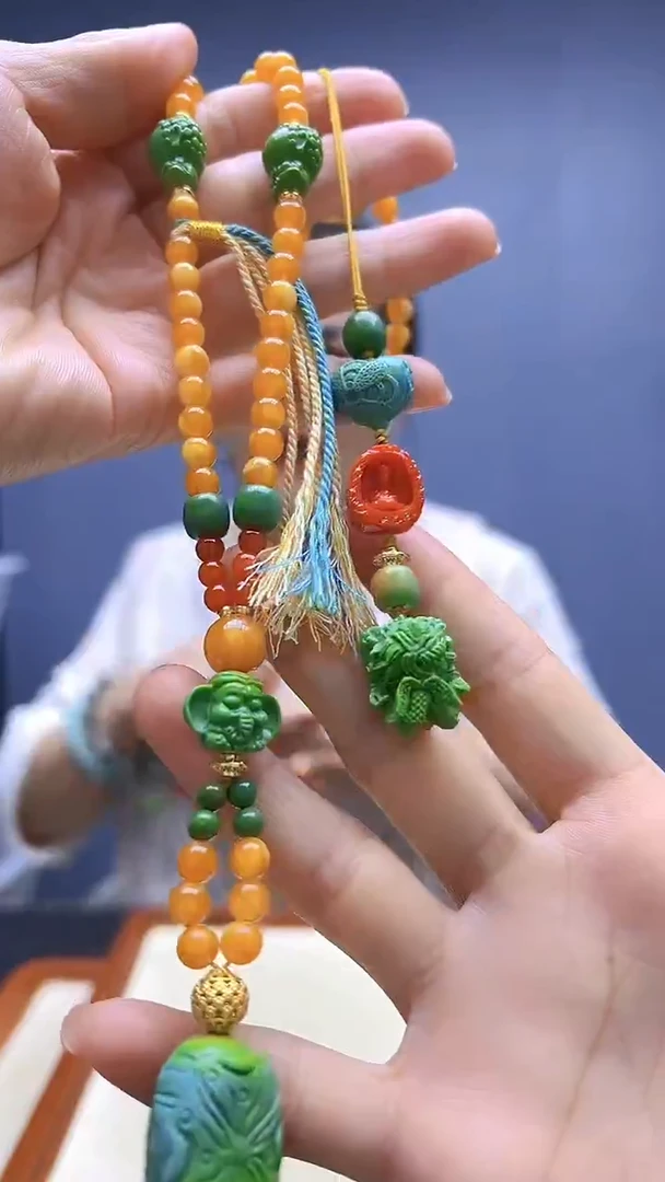 蜜蜡颈饰14K金镶嵌随昔diy颈饰