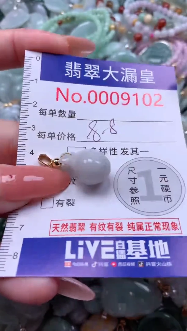 翡翠未镶嵌吊坠(不含链)9102