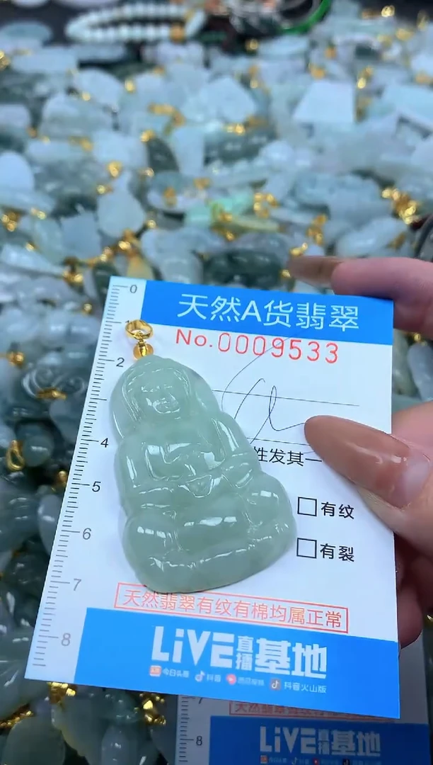 颈饰未镶嵌翡翠净货挂件-9533