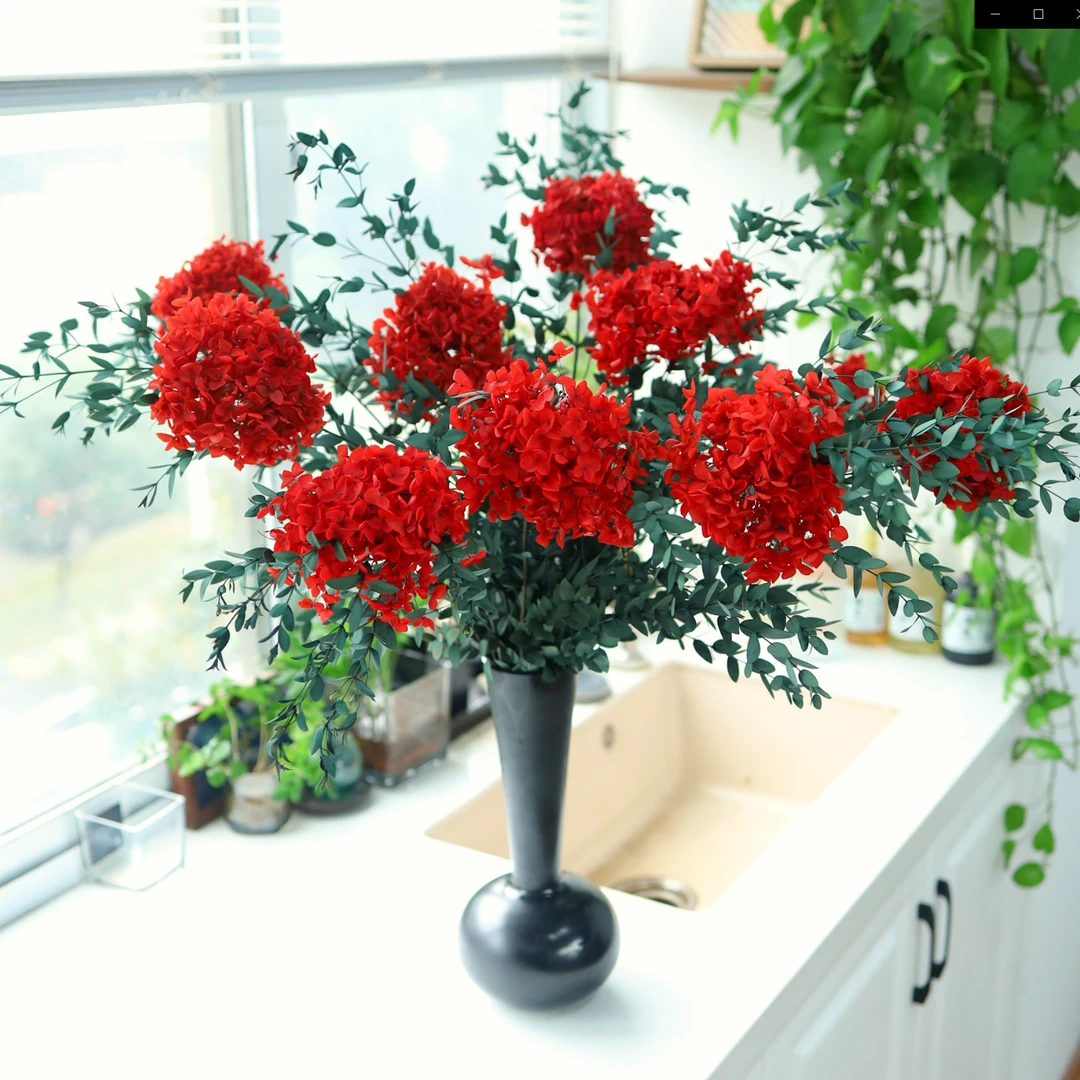 【花间】红花好月圆永生绣球云南鲜切花花期超长家居装饰不凋谢3