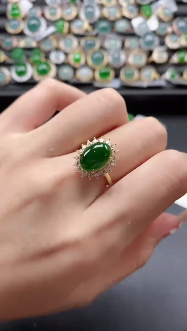 【闪购商品】翡翠戒指银S925镶嵌51151