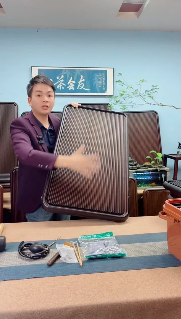 90*50*5千川大板黑胡桃色款式茶盘