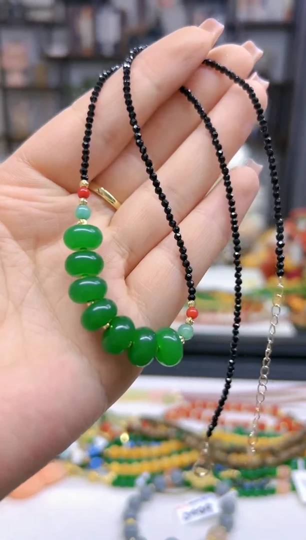 【闪购商品】翡翠颈饰未镶嵌DIY款X365