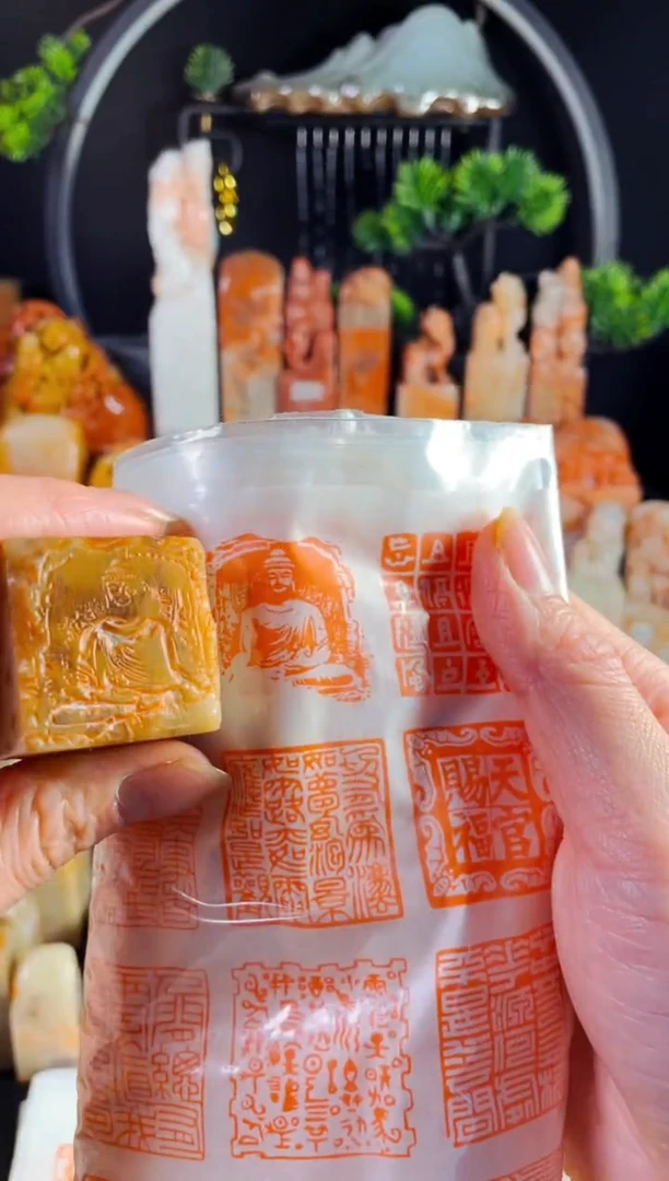 巴林石印石手工篆刻《石窟佛》3.0巴林