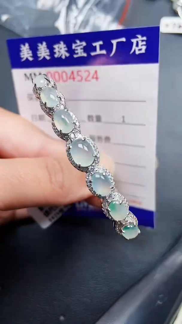 颈饰银S925镶嵌翡翠4524