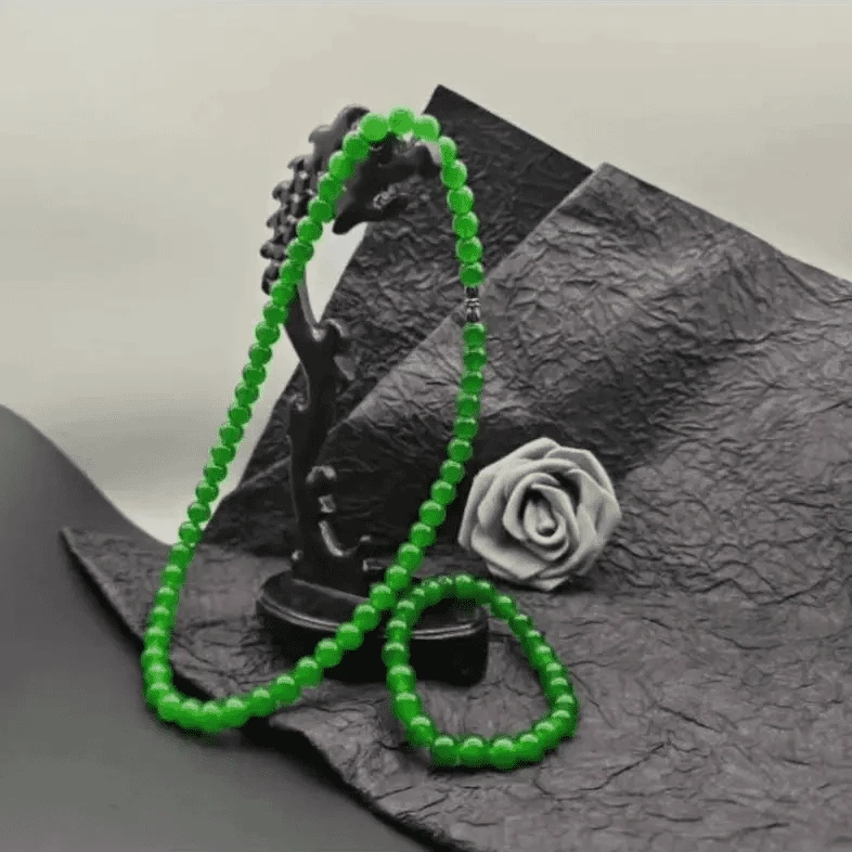 新中式国风轻奢温馨绿妈妈项链赠妈妈手链B07