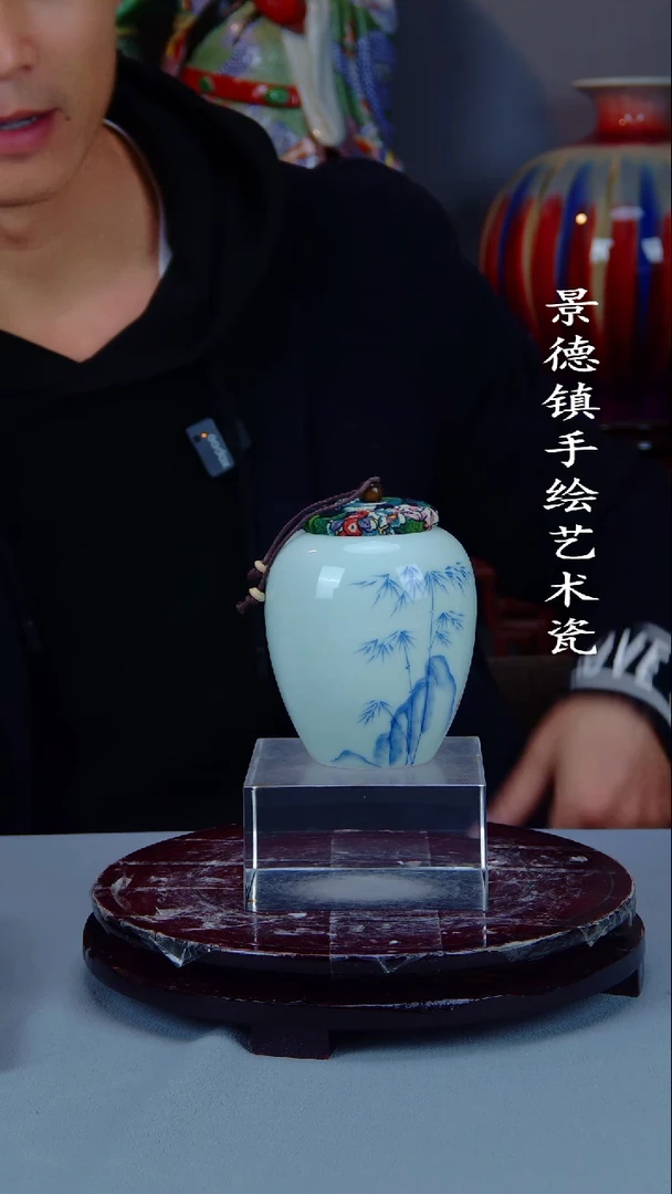 摆件陶景德镇手工手绘陶瓷摆件4