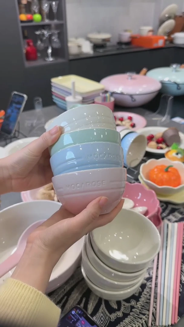 【闪购商品】瓷四色米饭碗