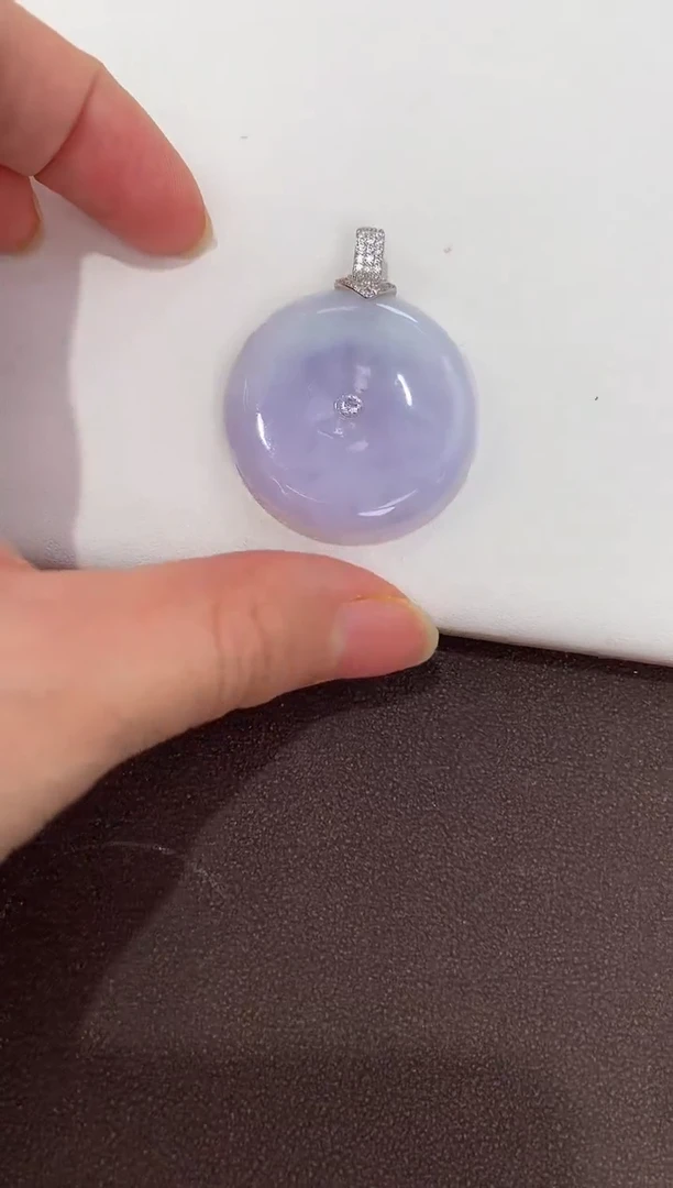 翡翠银S925镶嵌颈饰天然缅甸a货翡翠
