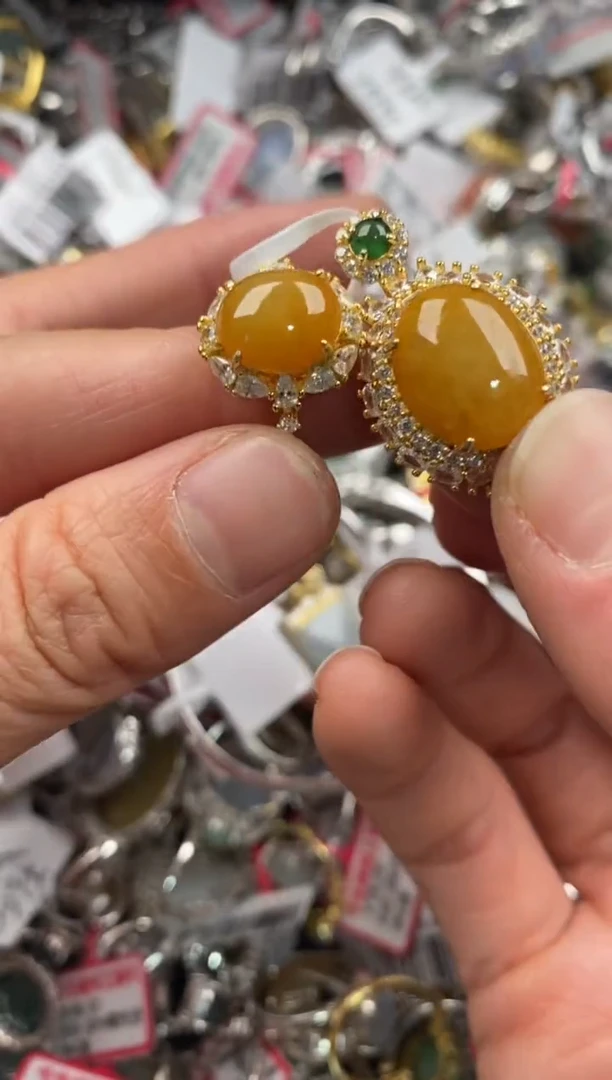 银S925镶嵌戒指翡翠333   2