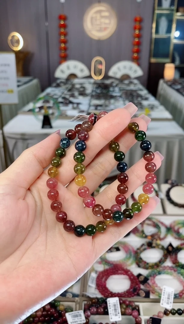 未镶嵌老矿碧玺单圈手串7mm+碧玺hon多样性发货一条