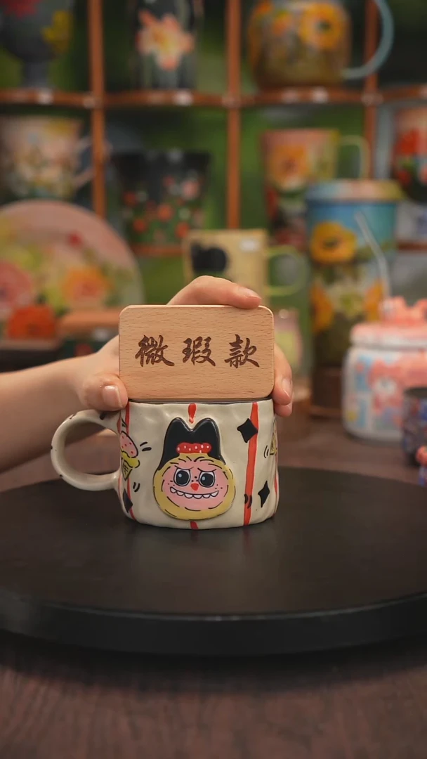 紫砂油画釉下彩手绘微瑕