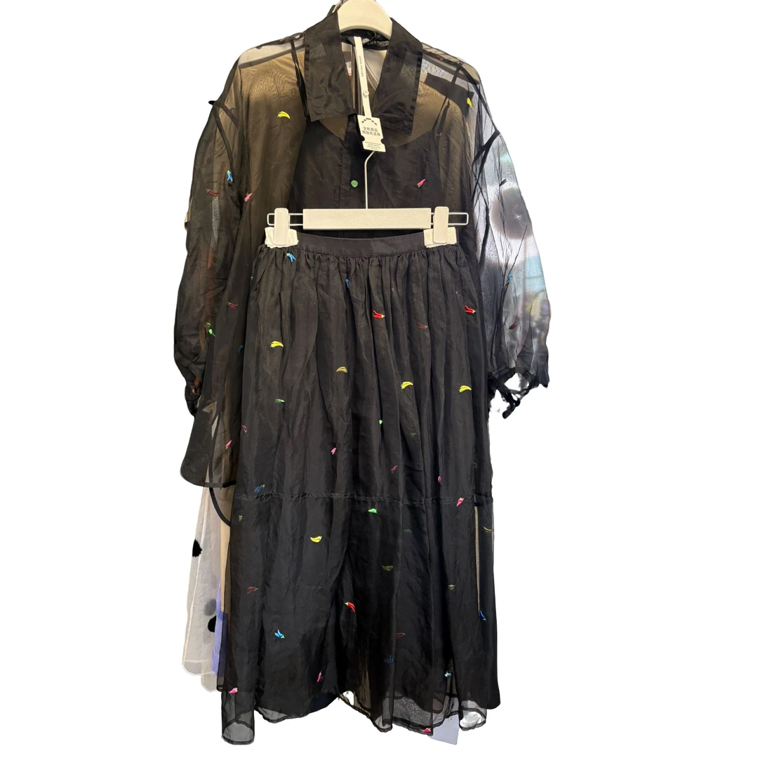 衬衫黑色长袖成人上衣薄款时尚免烫处理连帽梭织夏季-628