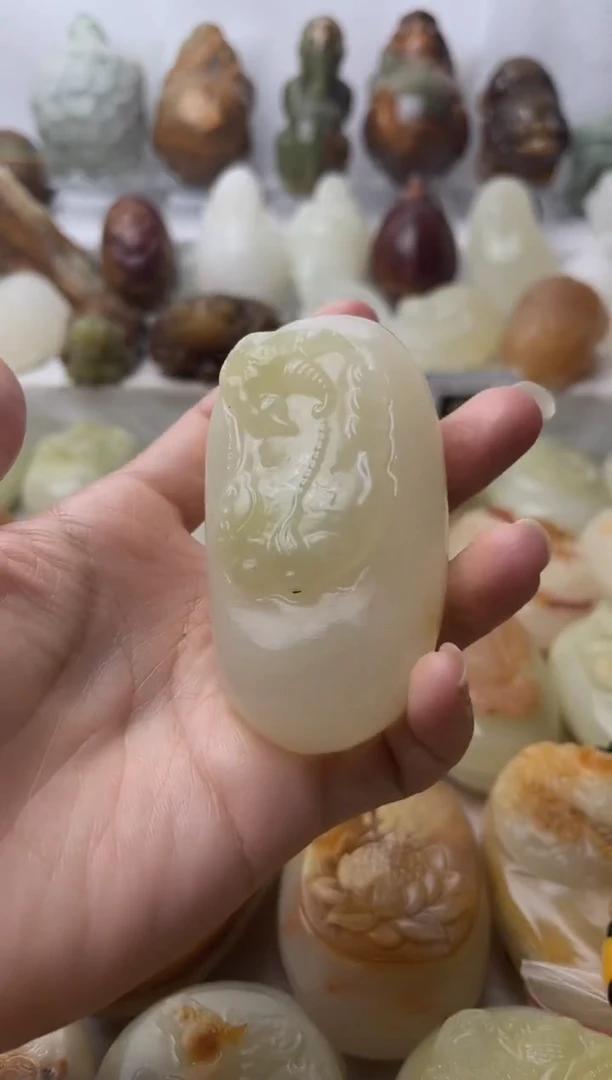 石材方解石棉纹正常不退换貔貅