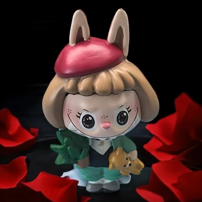 labubu改娃萌粒车载情侣手办女朋友浪漫情侣车载摆件diy配件玩具