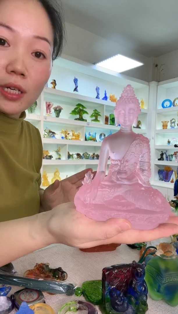 手工艺品琉璃粉色