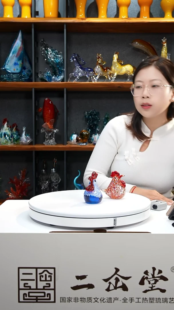 手工艺品琉璃咕咕鸡4只