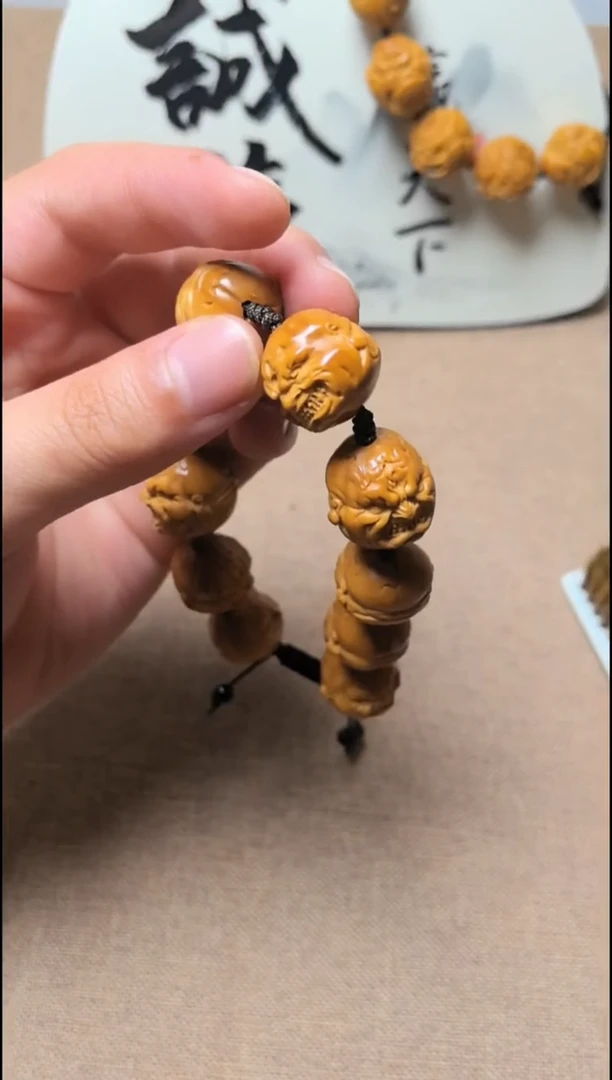 橄榄核手串/手链2.0铁核恶僧正圆核雕