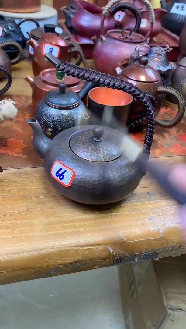 紫铜做旧小号飞天老铜壶