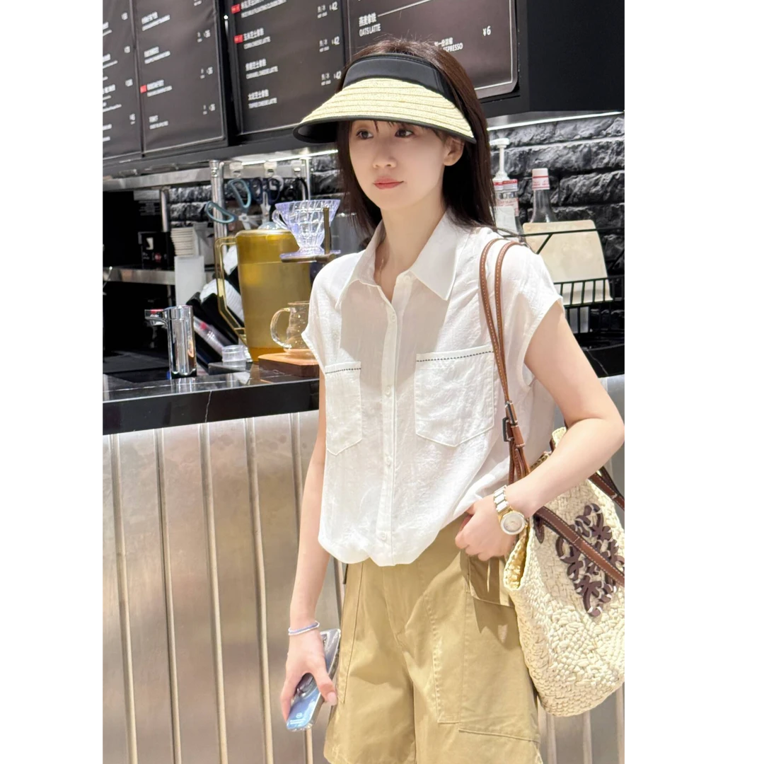Y.M | 轻颜韩女 100%莱赛尔 高智风 韩系休闲百搭款衬衫1404